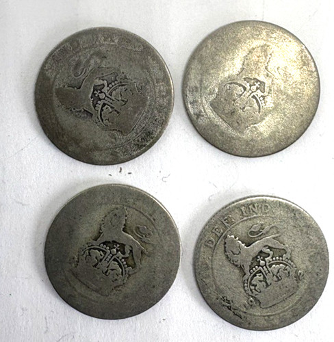 Silver sixpence coins from - silver,