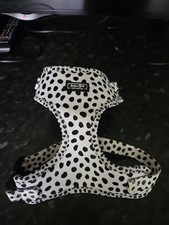 Boho & Bark Dog Harness Size Small Black Spots On White