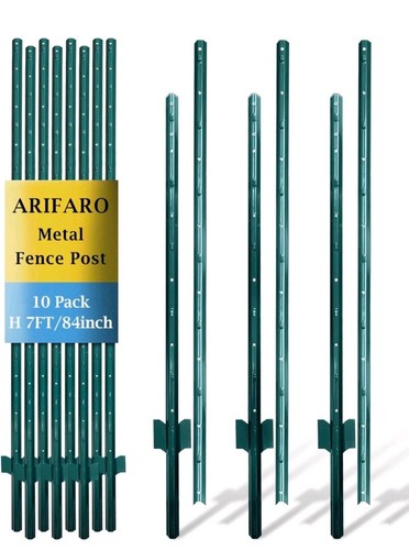 Metal fence posts pack 10 - fence,