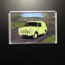 BMC British Leyland  Austin Morris Mini  van  Clear plastic fridge magnet