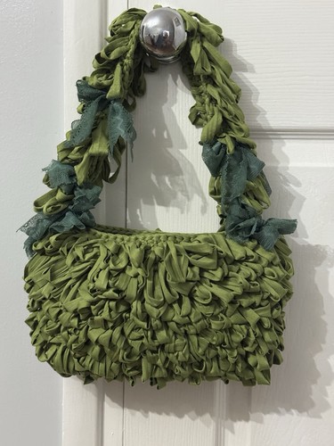 Unique handcrafted green rag - unique,