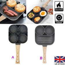 4 Hole Frying Pot Pan Non-stick Egg Pancake Steak Hamburg Omelet Pan Breakfast
