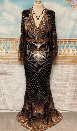 Evening dress size - 18, gold