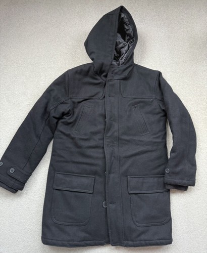 Boys wool hooded coat age - m&s,