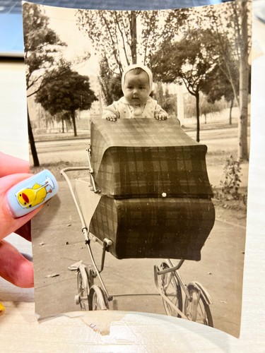 1980s baby stroller - baby,