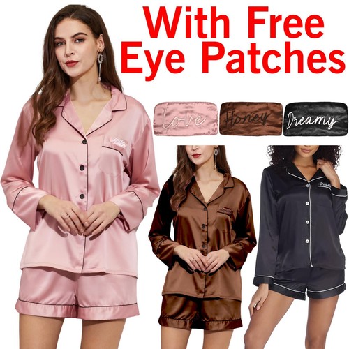 Ladies satin pyjamas - satin,