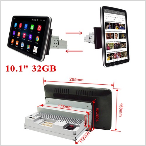 Rotatable 1in single 1din - 10.1in,