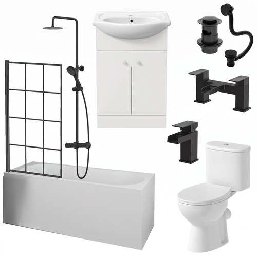 Complete bathroom suite black - complete,