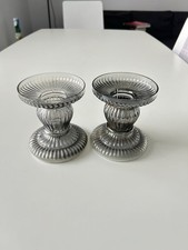 Glass Candle Holder Set for Pillar Candles SET OF 2
