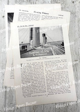 Floating Palaces RMS Olympic SS Imperator Ocean Liner antique 1914 print article