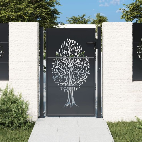 Anthracite steel garden gate - garden,