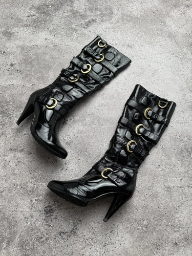 Vintage black patent - black,