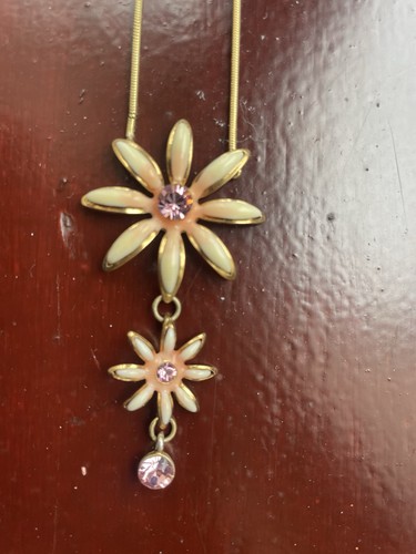 Pilgrim floral drop - floral, necklace