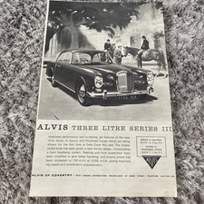 1955 Alvis Three litre Series 111 Original advert