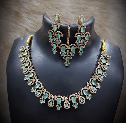 American diamond necklace - american,