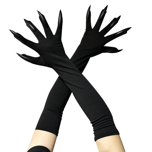 Halloween witch gloves long - halloween,
