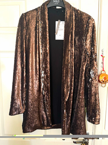 Zara bronze sequin lined - bronze, open