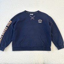 Paul Frank Sweatshirt Baggy Jumper Navy/Peach Fits Women’s Small Front Pocket
