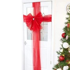 Red Christmas Door Bow Set