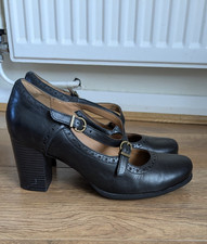 VINTAGE CLARKS BLACK LEATHER