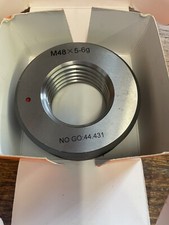 Metric Ring Thread Gauges Pair - Right Hand GO & NO GO