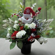 Christmas Memorial Grave Pot
