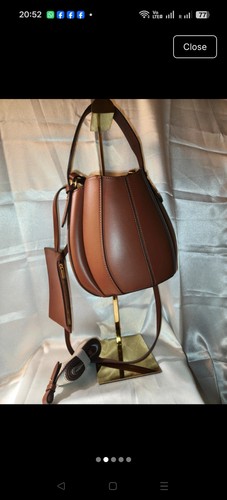 Zara brown faux leather bucket