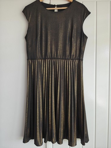 Biba metallic pleated dress - metallic,