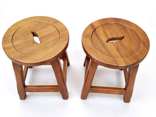 Andy thornton oak stools - 2,