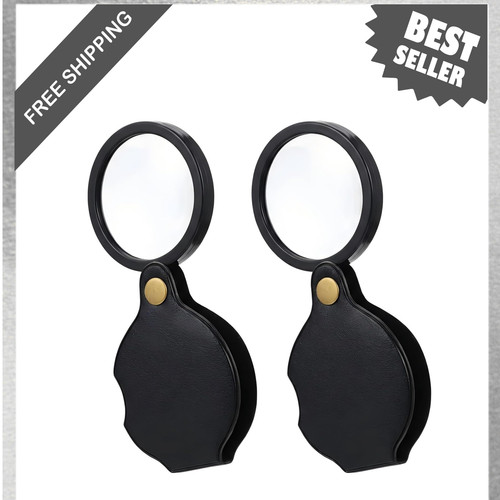 Pocket magnifying glass 5x - magnifying, glass,