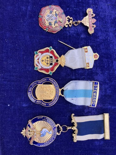 Masonic charity jewels - jewels, set