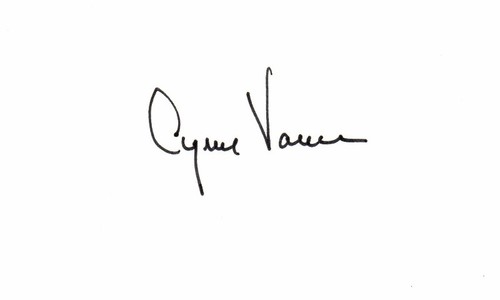 Cyrus vance signed autographed - vance,