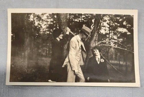 Man and women horsing fooling - and,