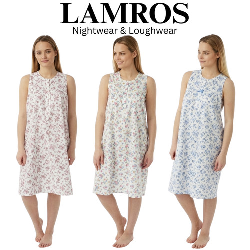 Ladies floral nightdress poly - floral,