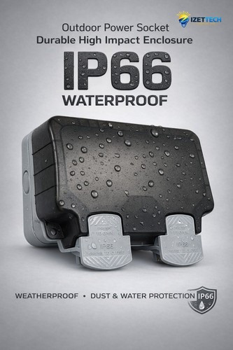 Ip66 waterproof outdoor 13a - waterproof,