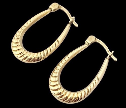 Vintage 9ct gold creole - 9ct,