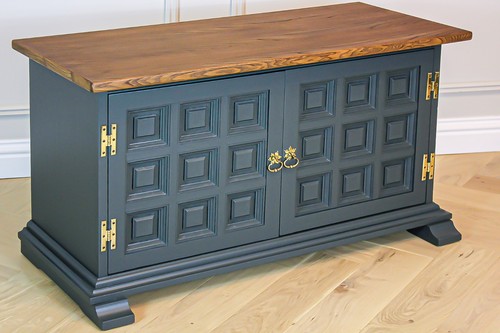 Refinished antique mid - refinished, century