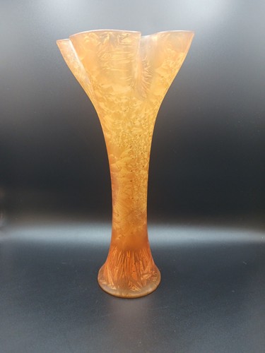 Amber carnival glass - vase, with
