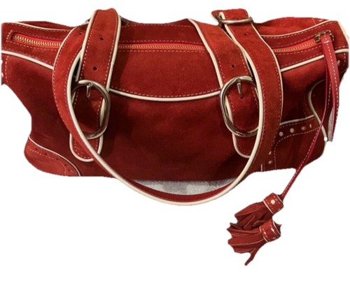 Bally red suede tasselled zip - bally,