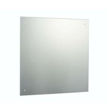 60 x 60cm Sq. Mirror with Pre-Drilled Holes & Chrome Cap Wall Hanging Fix Ki