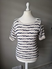 M & CO Ladies Navy/white