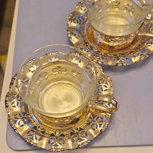 Vintage silverplated clear