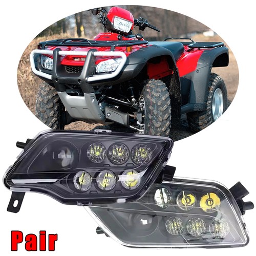 Black led headlights assembly - black,