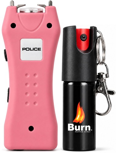 Police stun gun burn pepper - gun,