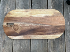 Hand Made Solid Wood Large Serving Chopping Board 46cm x 23cm - Made in Thailand