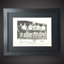 Framed Tottenham Hotspur Greaves, Mackay And Jones  Hand Signed Photograph 16X20