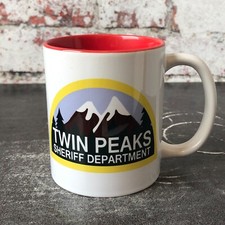 Twin Peaks Sheriffs Department Agent Cooper TV Show David Lynch Red Mug