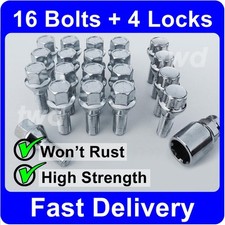 20 x ALLOY WHEEL BOLTS + LOCKS