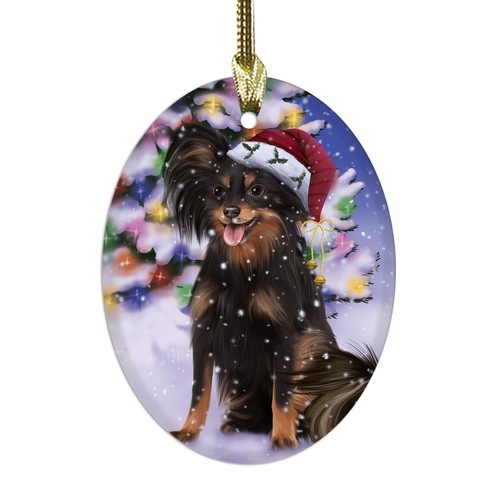 Russian toy terrier dog oval - russian,