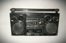 BOOMBOX BELT BUCKLE STEREO